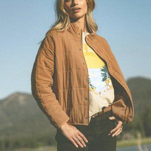 MABELINE OVERSIZED QUILTED JACKET - CHIPMUNK